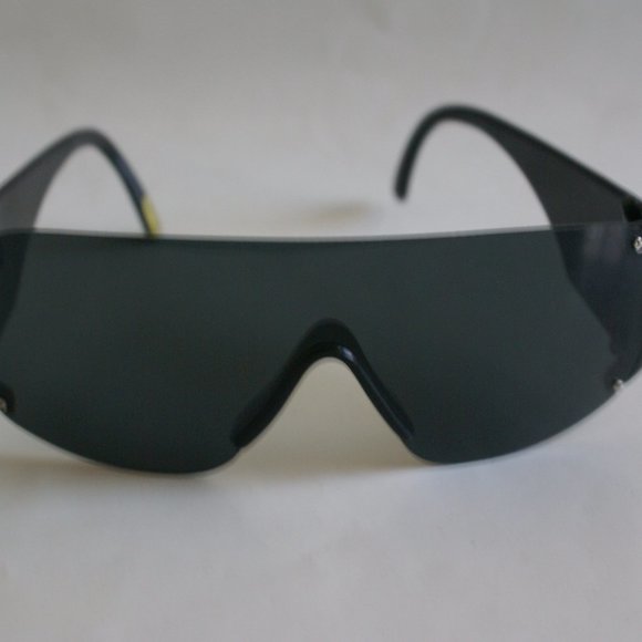 Vintage Rimless Wrap Around Ravon Blade Sunglasses - Picture 1 of 4